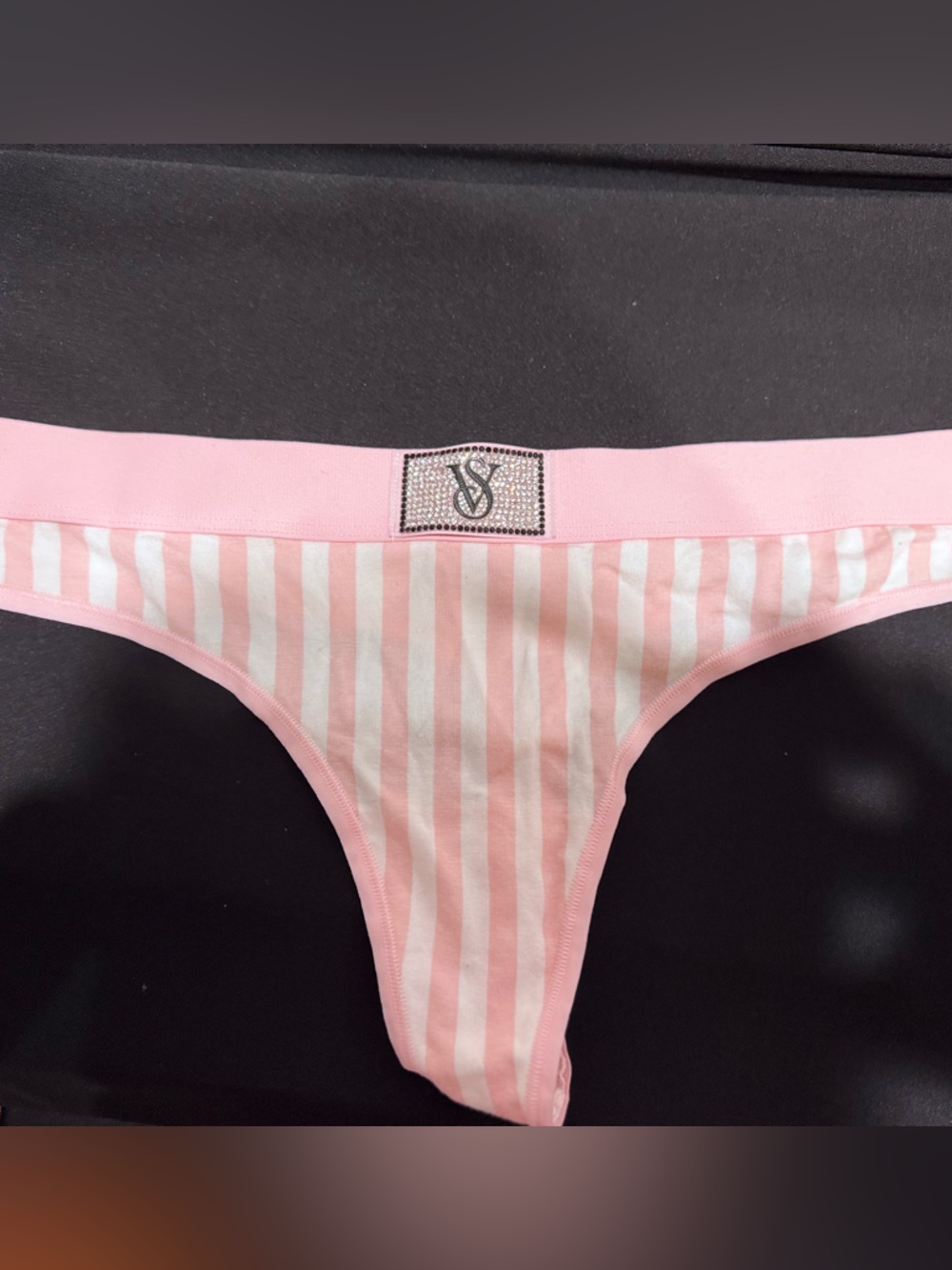 Victoria's Secret Pink & White Striped Bralette with Logo Patch - Picture 8 of 8